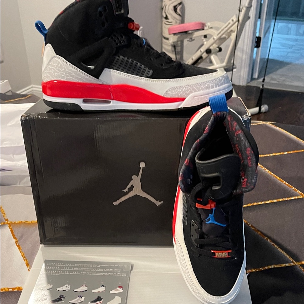 Jordan Spizike Black and Infrared Sneakers